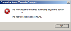 A Windows 7 PC Cannot Join Domain “the network path was not found ...
