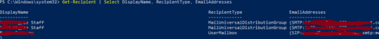 powershell list all users email addresses